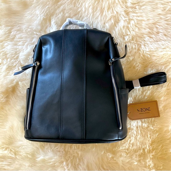 🌟NEW LEATHER S ZONE ANTI THEFT BACKPACK - Picture 2 of 13